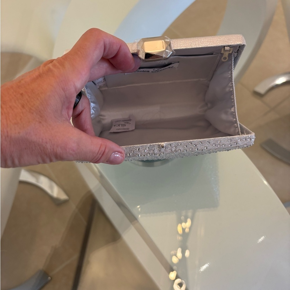 Elegant Silver Clutch Bag